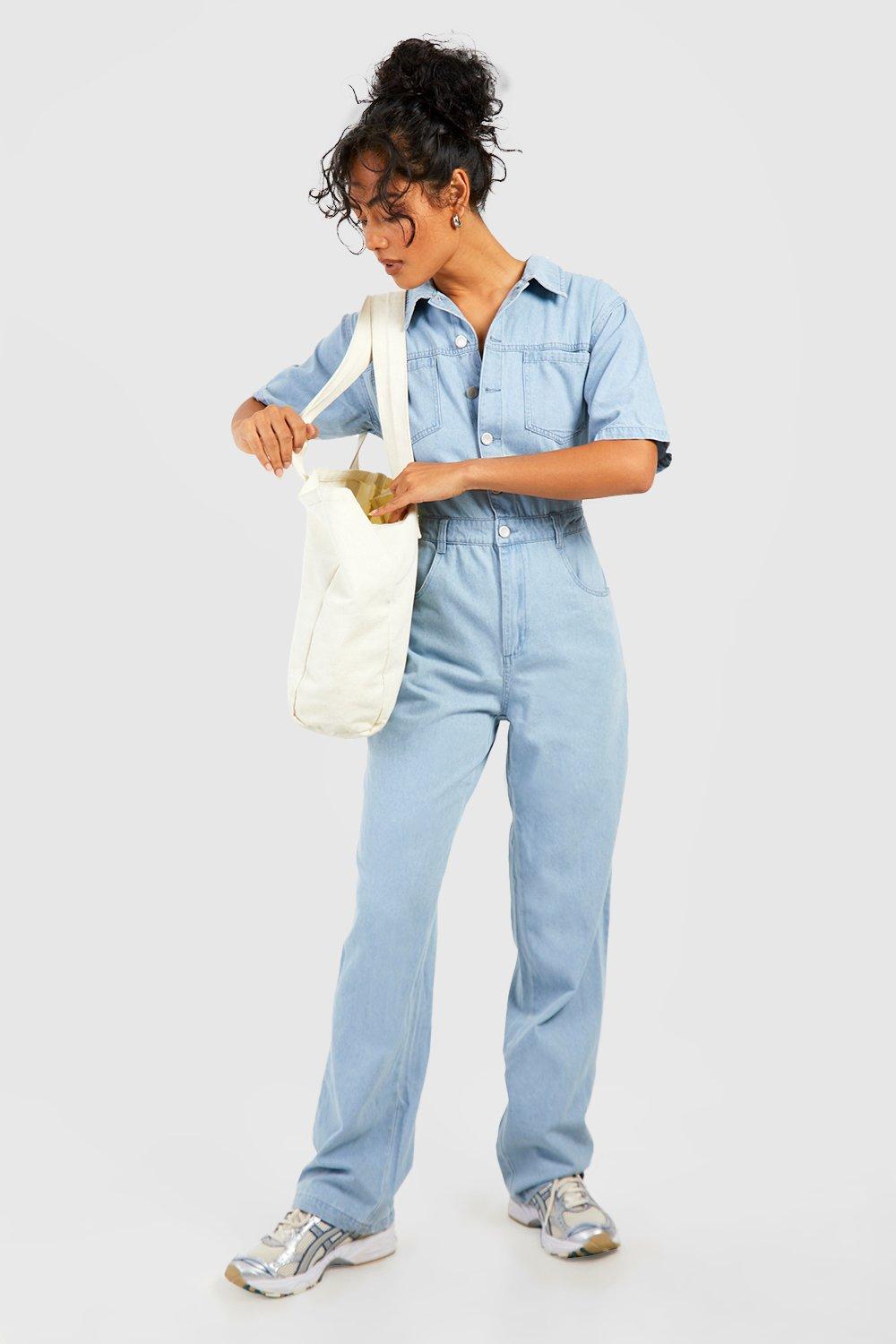 Short sleeve cheap boiler suit womens